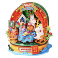 Rolife Snorkmaiden's Garden Party DIY miniature house kit featuring Moomin characters, a colourful garden party table, flowers and miniature treats