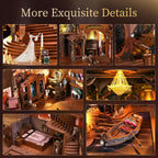 Detailed miniature characters, chandelier and theatre scenes in The Phantom of the Opera MAX Book Nook